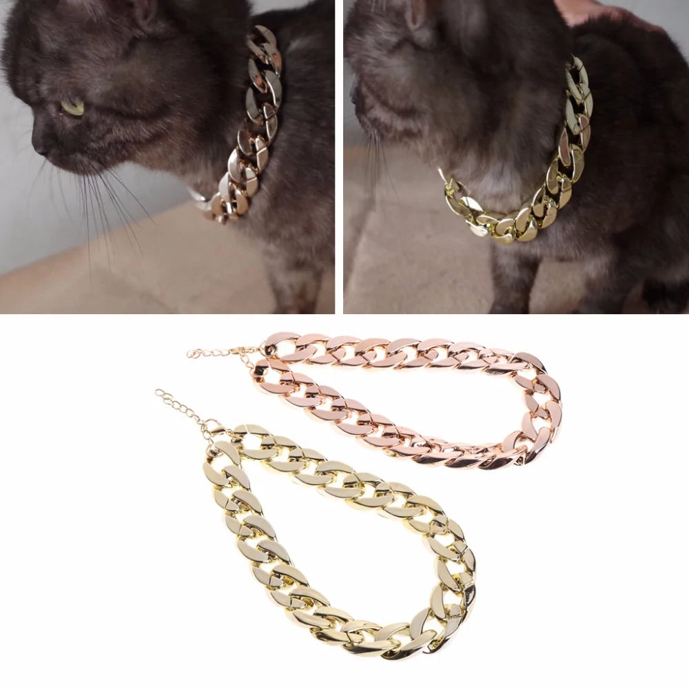 fashionable pet chain necklace