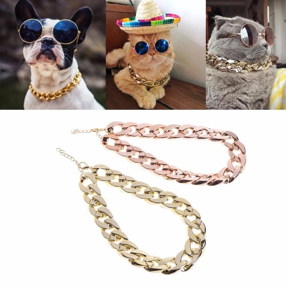 fashionable pet chain necklace